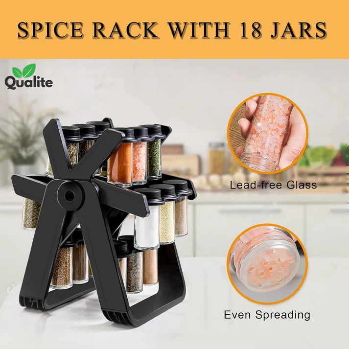 18 pcs 360° Rotating Spice Rack