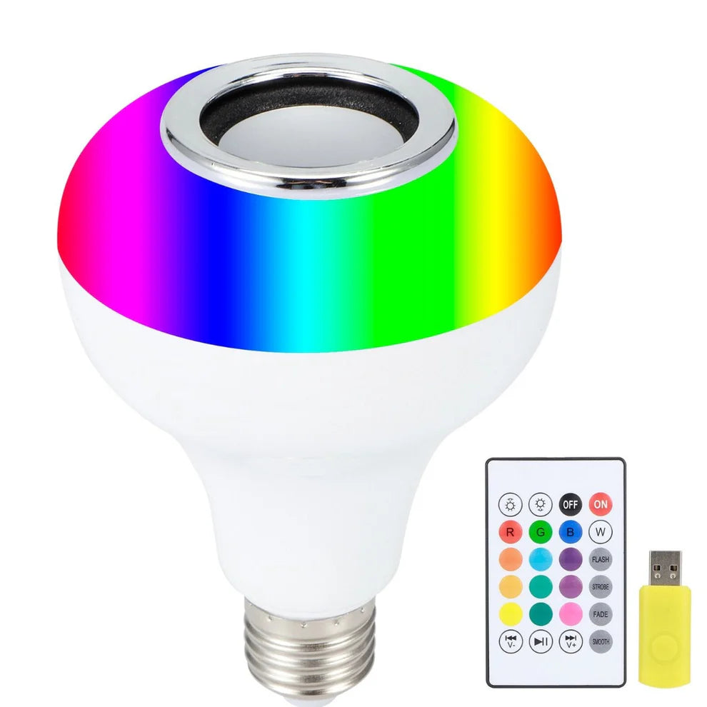 LED Music Bulb with Built-In Bluetooth Speaker & RGB Color Light