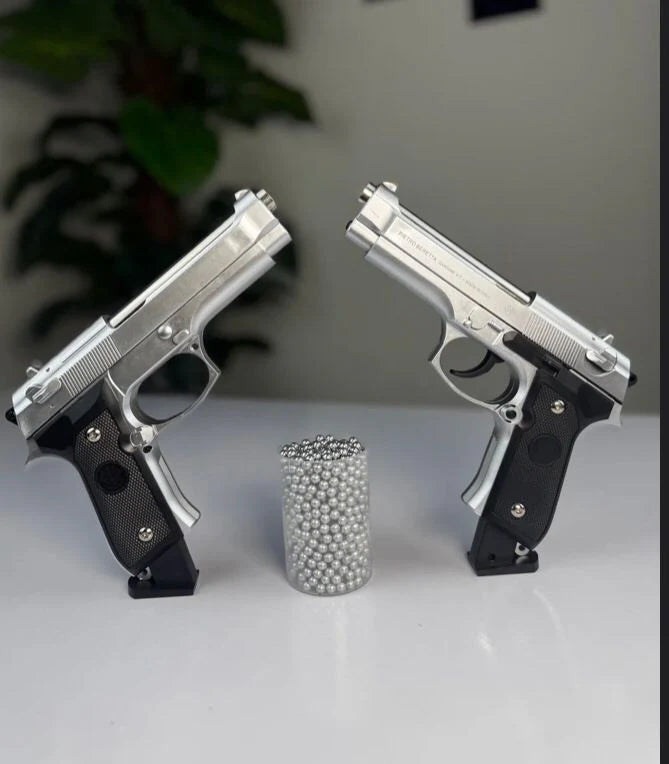 Silver M92 Beretta Airsoft Toy Gun – Realistic, Durable & Fun for Airsoft Enthusiasts