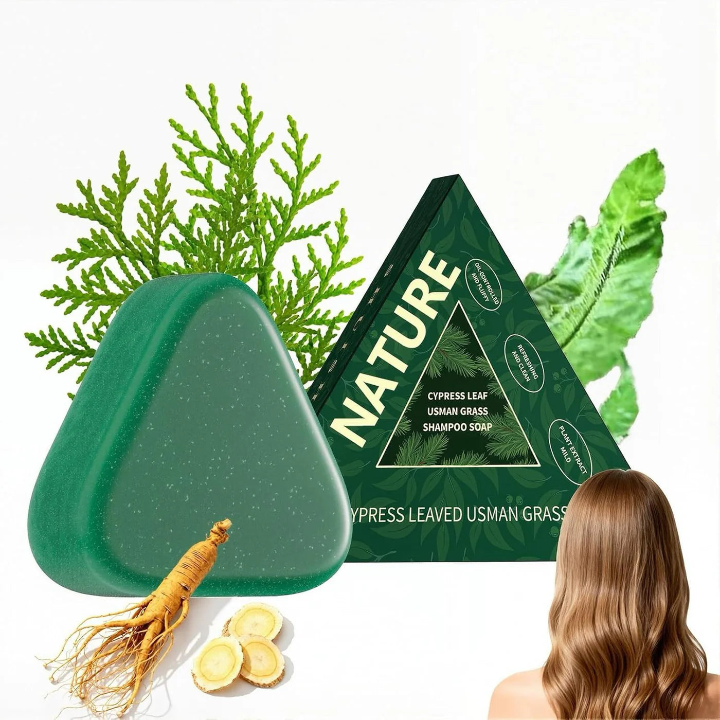 Nature Seven Beauty – Green Herb Shampoo Bar